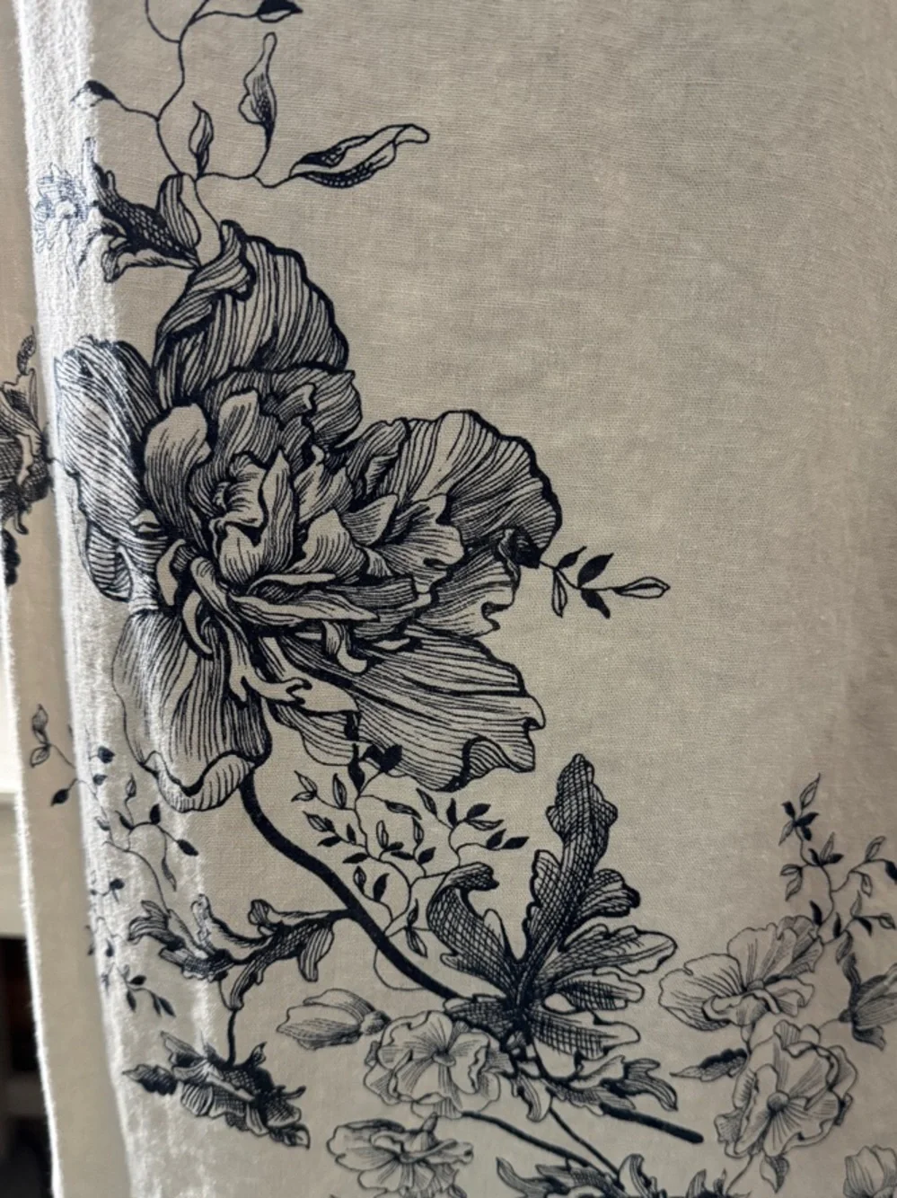 LOFT Cream Halter Mini Dress with Navy Floral Print - Picture 2 of 5